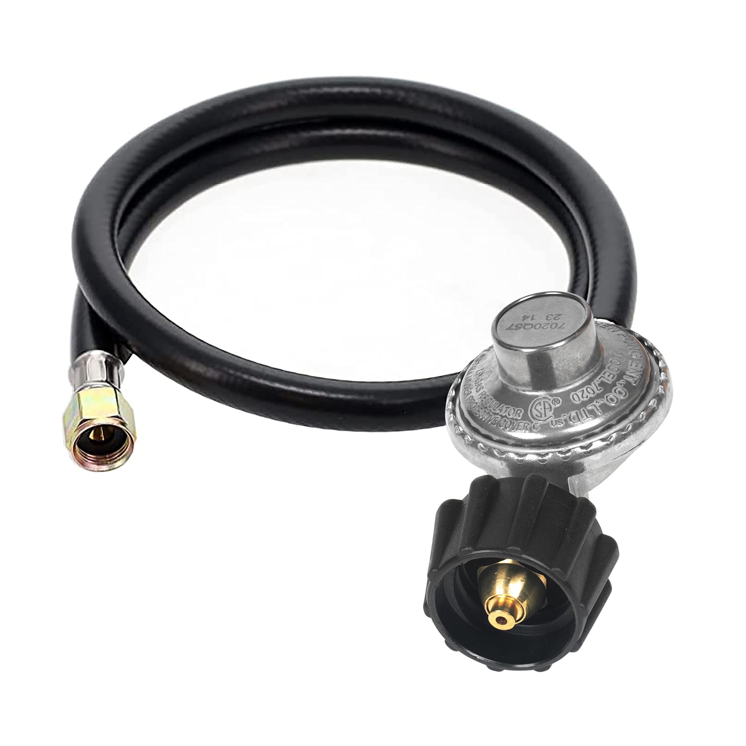 2-Feet propane Gas Grill Regulator and Hose, Replacement for Weber, Charbroil, Nexgrill Grill, Propane Patio Heater and Fire Pit……