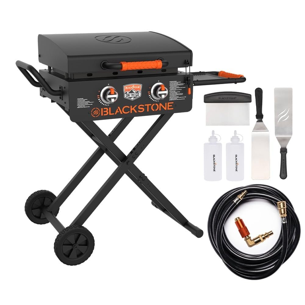On The Go 22" Omnivore Griddle RV-Ready Package - Includes Propane Quick Connect and Griddle Tool Kit - The Ultimate Blackstone Grill Kit
