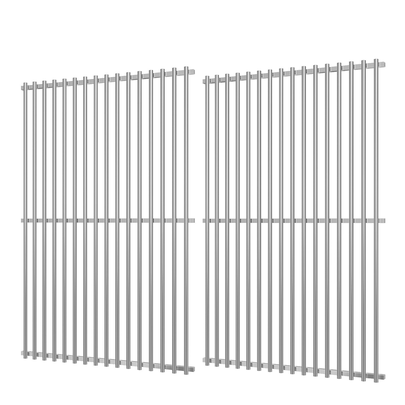 GasSaf 19.5" Grill Grates for Weber Genesis 300, Weber Genesis Grill Grates 7524 7528, 7MM SUS304 Replacement Parts for E310 E320 E330 S310 S320 S330(2007-2016), Pit Boss PB700 Series Cooking Grids