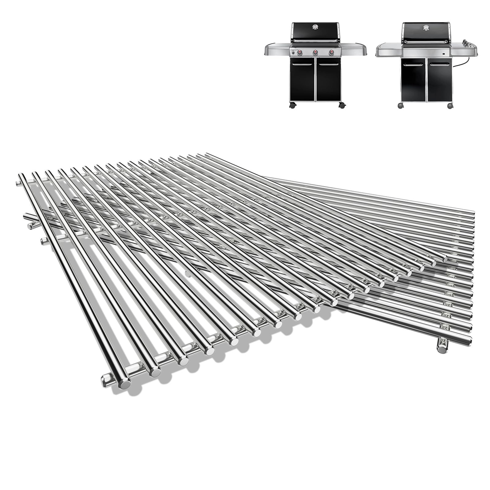 Grill Parts for Weber Genesis 300 Series, 19.5" Grill Grates for Weber Genesis E-310, E-320, E-330, 304 Stainless Steel Replacement Parts for Weber Genesis 7528 7524