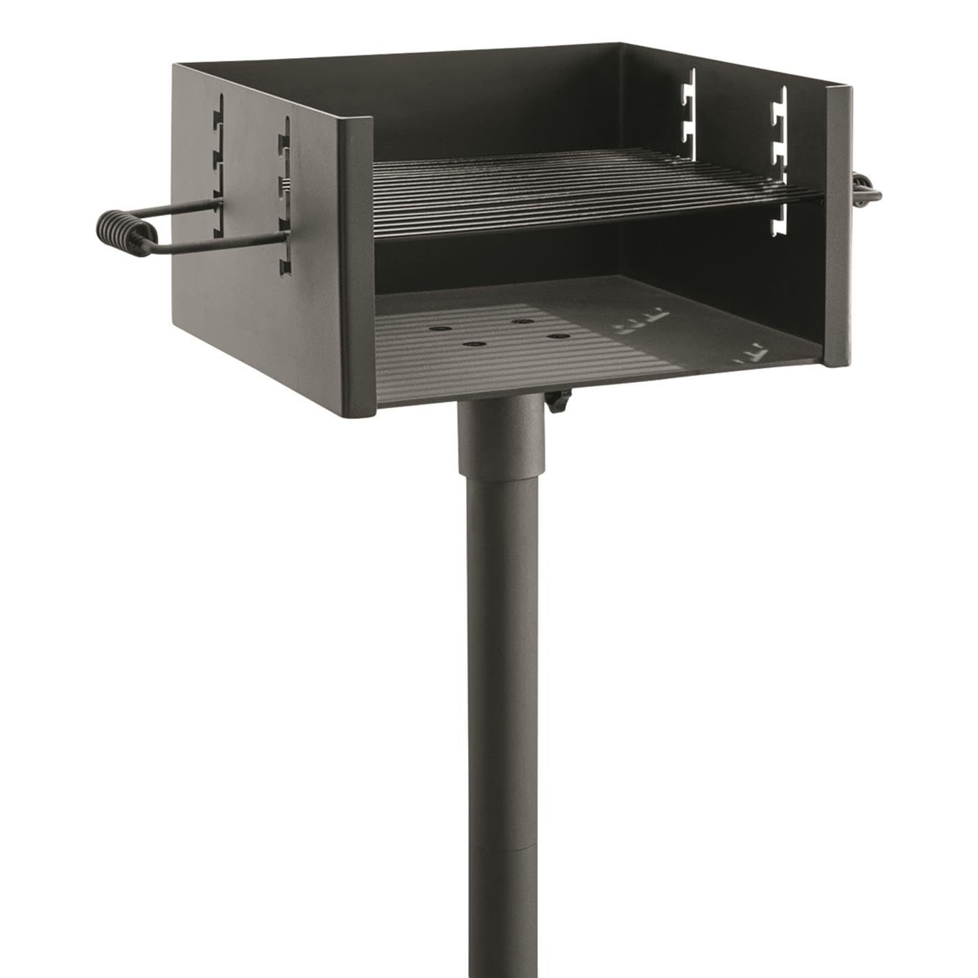Guide Gear Heavy-Duty Park-Style Charcoal BBQ Grill for Camping, Outdoor Cooking, Backyard, Patio, Camp Grilling Barbecues, 15.5" x 15" x 8.25"h.